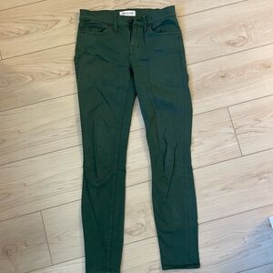 Madewell Deep Green Skinny Jeans